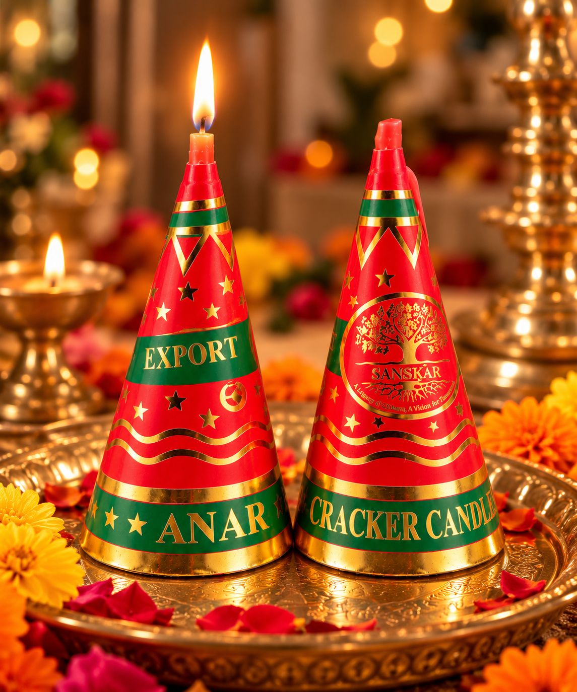 Anar Style Decorative Candle ( Pack of 4pcs )
