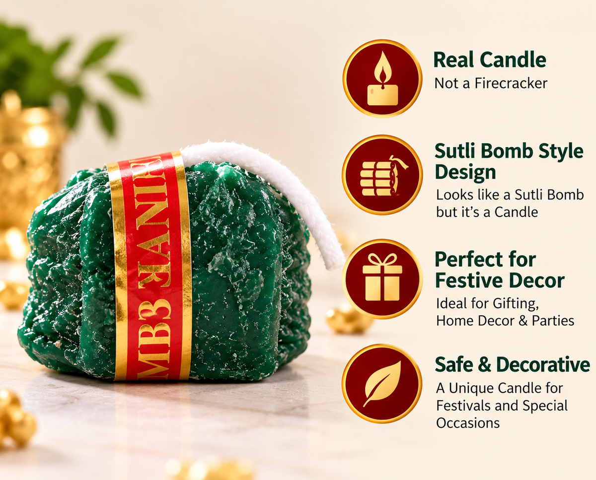 Sutli Bomb Style Candle – Set of 6 Pcs