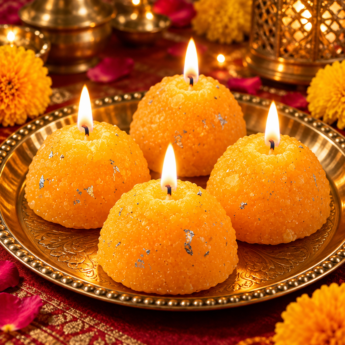Laddu Candle – Set of 4 Pcs