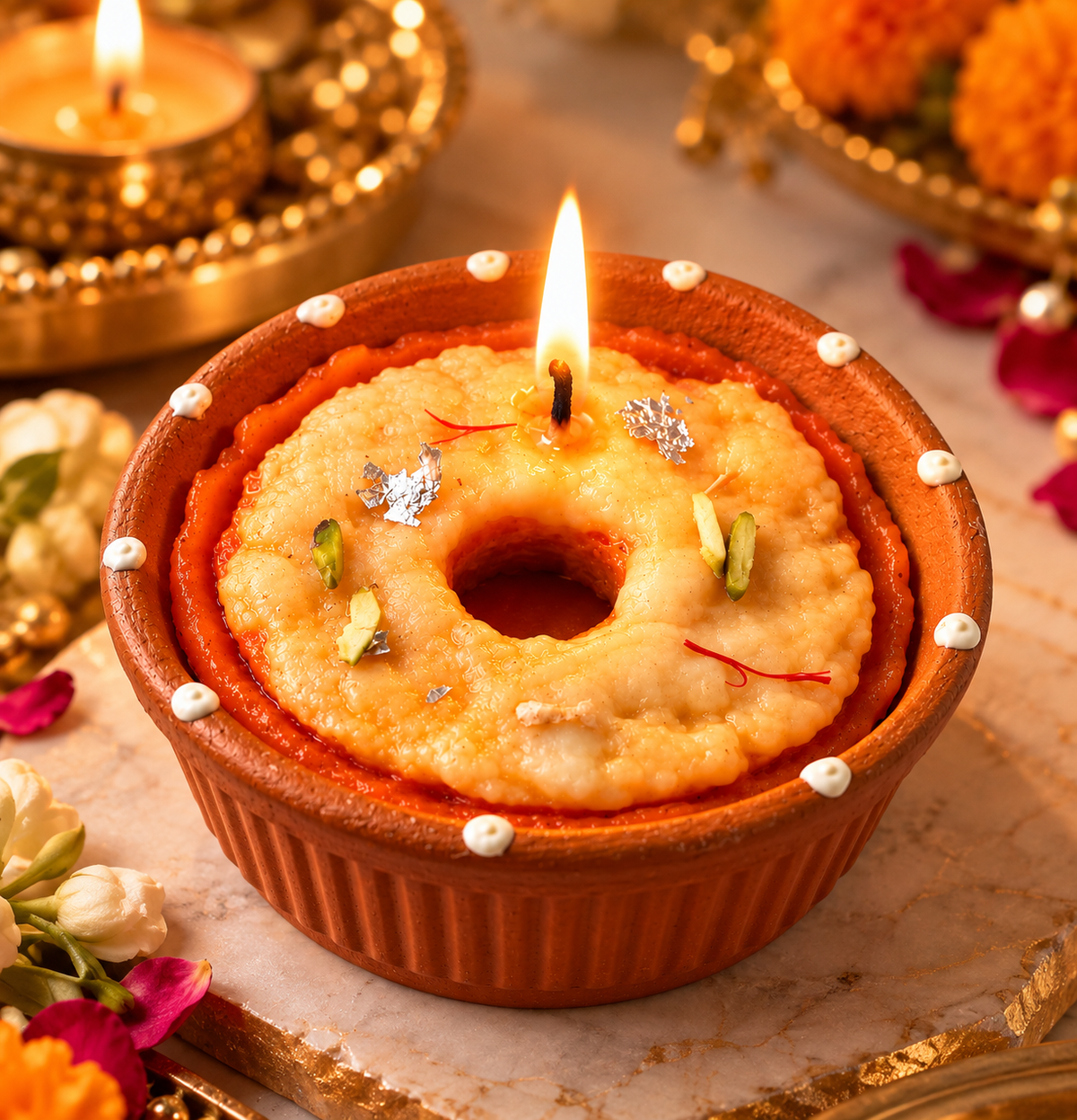 Ghevar Candle – Set of 2 Pcs